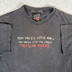 Top Heavy Graphic Tee Men's XL Black Trailer Park Vintage Faded T-Shirt Y2K Worn